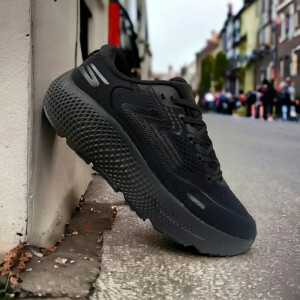 Skechers Go Run Max Road 6 Full Black Shoes For Men (HS55)