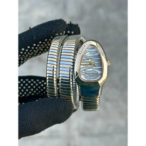 Bvlgari Watch Snake Darcy Two Tune Diamond Grey Dial For Women (SW189)