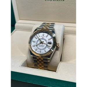 Rolex Watch Sky-Dweller Silver-Gold For Men (SUP282)