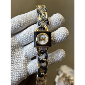 Michael Kors Watch Dual Tone Black-Gold For Women (CS65)