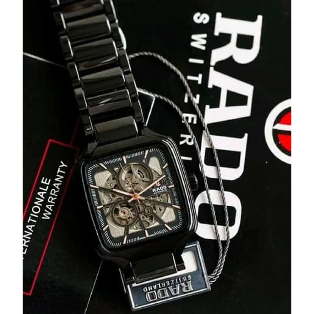 Rado Watch True Square Ceramic Black Automatic For Men (SW1418)