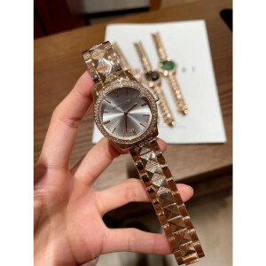 Michael Kors Watch Runway Pave Copper White For Women (SG141)