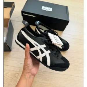 Onitsuka Tiger Mexico 66 Black White Leather Shoes For Men (HS32)