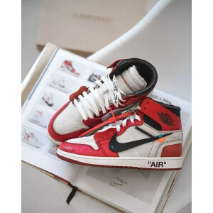 Nike Air Jordan Retro 1 X Off White Chicago Red Shoes For Men (BOT506)