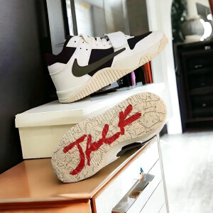 Travis Scott X Jump Man Jordan Cut Olive Shoes For Men (BOT526)