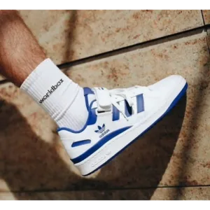 Adidas 84 Low White Blue Men Shoes (FT704)