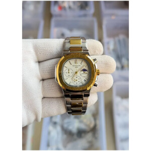 Patek Philippe Watch Nautilus Steel Sun Moon 2Ton-Gold-White For Men (SL346)