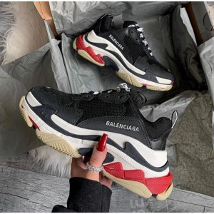 Balenciaga Triple S Black White Shoes For Men (SL469)