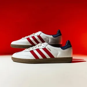 Adidas Samba White Red Men Shoes (FT511)