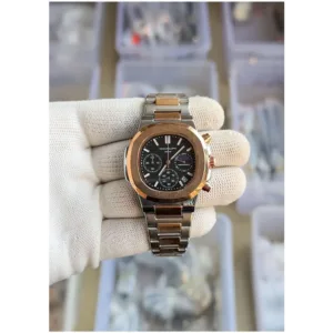 Patek Philippe Watch Nautilus Steel Sun Moon For Men (SS194)