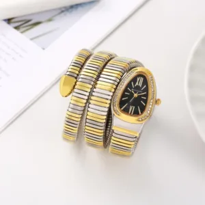 Bvlgari Watch Serpenti Snake Gold-Black For Women (SG804)