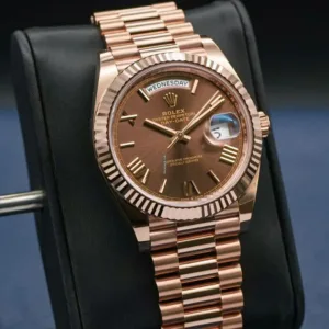 Rolex Watch Day-Date Chocolate Brown For Men (SS120)