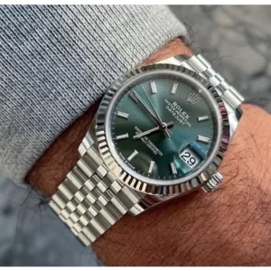 Rolex Watch Date just Diamond For Men (SS124)