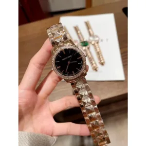 Michael Kors Watch Runway Pave Copper Black For Women (SUP1069)