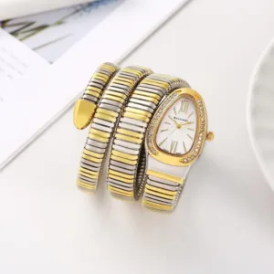 Bvlgari Watch Serpenti Snake Gold-White For Women (SG806)