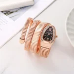 Bvlgari Watch Rose gold Black Dial For Women (BOT409)