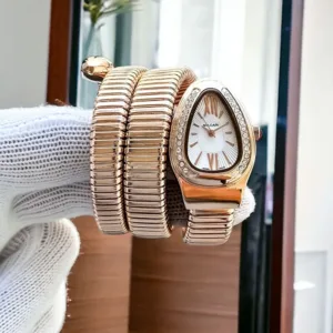 Bvlgari Watch Diamond Rose Gold White Dial For Women (SUP1090)
