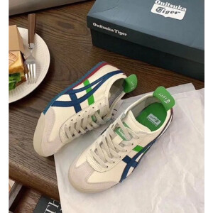 Onitsuka Tiger Mexico 66 Cream Mako Blue Shoes For Men (SF14)