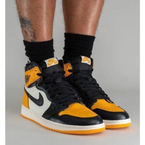 Nike Air Jordan Retro 1 High Taxi Yellow Shoes For Men (SF63)