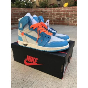 Air Jordan Retro 1 Off White University Blue Shoes For Men (SF78)