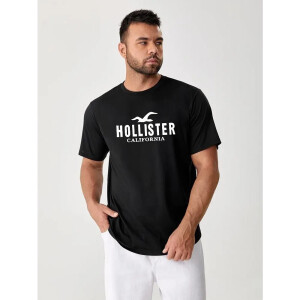 Premium Hollister T-shirt Black For Men (WA85)