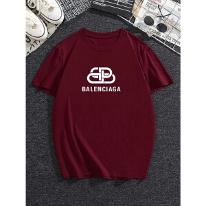 Premium Balenciaga T-shirt Maroon For Men (WA144)