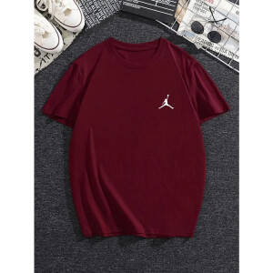Premium Air Jordan T-shirt Maroon For Men (WA148)
