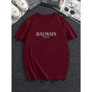 Premium Balmain T-shirt Maroon For Men (WA154)