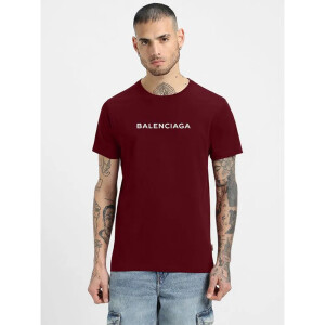 Premium Balenciaga T-shirt Maroon For Men (WA169)