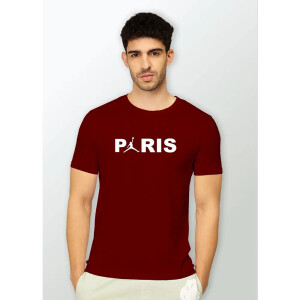 Premium Paris T-shirt Maroon For Men (WA188)