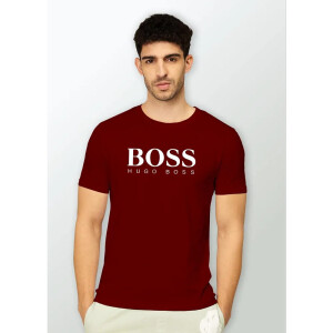 Premium Boss T-shirt Maroon For Men (WA211)