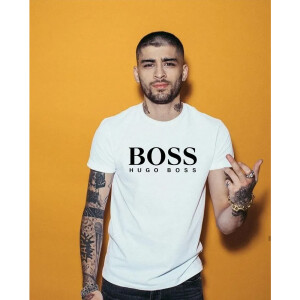 Premium Boss T-shirt White For Men (WA77)