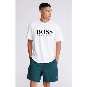 Premium Boss T-shirt White For Men (WA78)