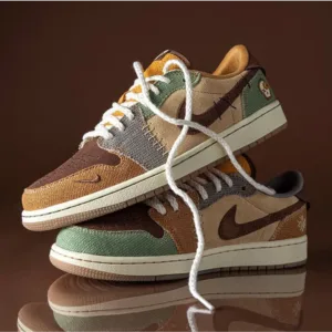 Zion Williomson x Air Jordan 1 Low Voodoo Shoes For Men (BOT60)