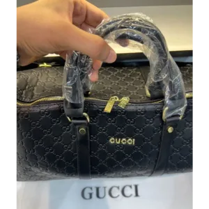Gucci Black Monogram Premium Travel Duffel Bag (BSF294)