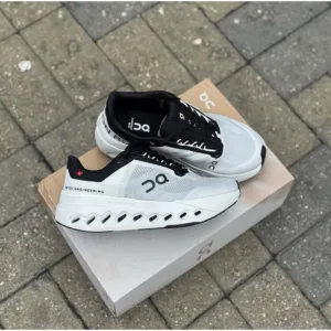 On Cloud Surfer Next White Black Shoes For Men (LAB17)