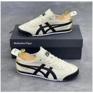 Onitsuka Tiger Mexico 66 Cream Black Gold Shoes For Men (BOT116)