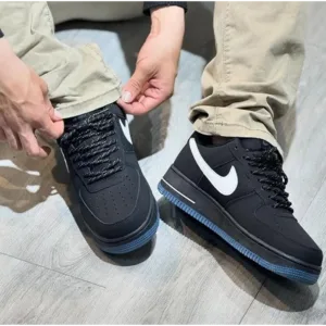 Nike AirForce 1 "Black Reflective Swoosh"  For Men's Shoes (BSF428)