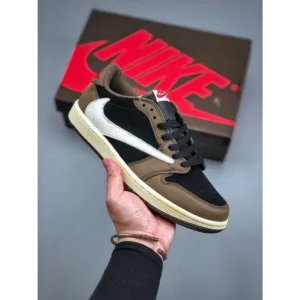 Travis Scott X Air Jordan 1 Low OG Dark Mocha Semi UA Shoes For Men (LAZ438)