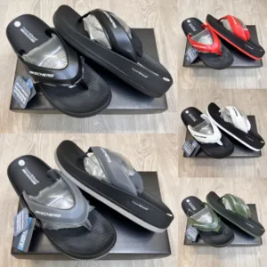 Skechers Hyper Burst Full Black Slides For Men (LAB330)