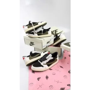 Nike Air Jordan 1 Low x Travis Scott Olive Green for Men's Shoes (BSF504)