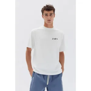 Premium Cotton Zara T-shirt White For Men (WA254)