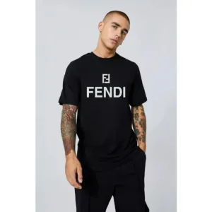 Premium Cotton Fendi T-shirt Black For Men (WA293)