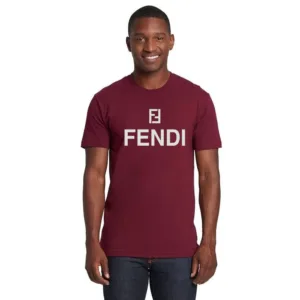 Premium Cotton Fendi T-shirt Maroon For Men (WA306)