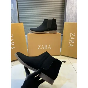 Zara Chelsea Suede Black For Men (LAB730)
