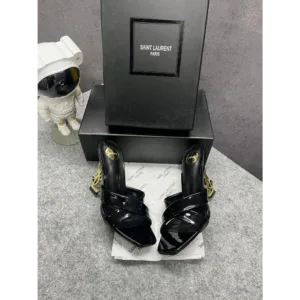 Ysl Saint Laurent Paris Sandals Heel With OG Box For Woman (LAB776)