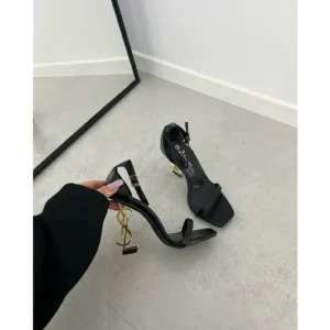 YSL Opyum Heels Black Gold For Women (LAB802)