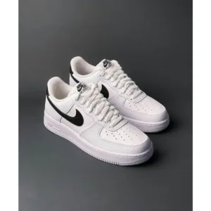Premium Nike Air Force 1 White Black Shoes For Men (BSF1024)