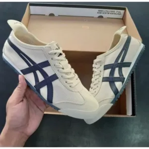 Premium Onitsuka Tiger Mexico 66 Beige Navy Shoes For Men (BSF1037)
