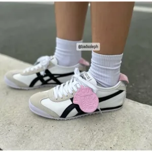 Onitsuka Tiger Mexico 66 Potau White Black Shoes For Women (BSF1046)